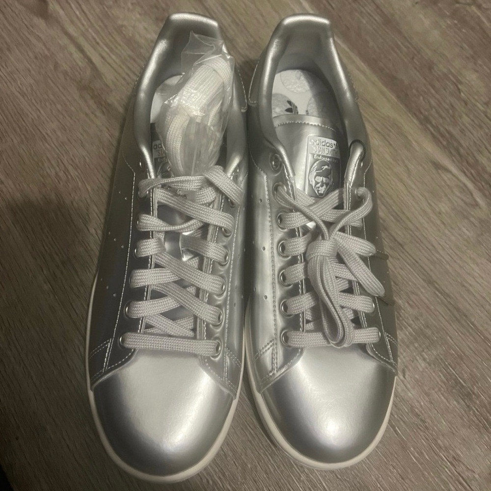 Adidas Stan Smith Silver Metallic Shoes